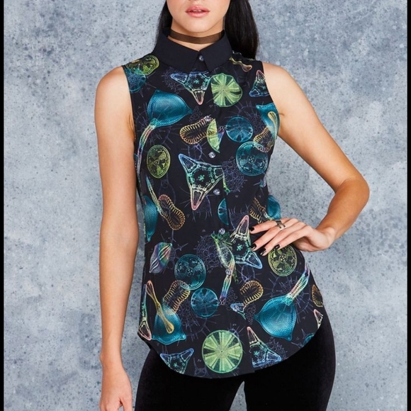 Blackmilk Tops - Marine Microbes Business Time Shirt